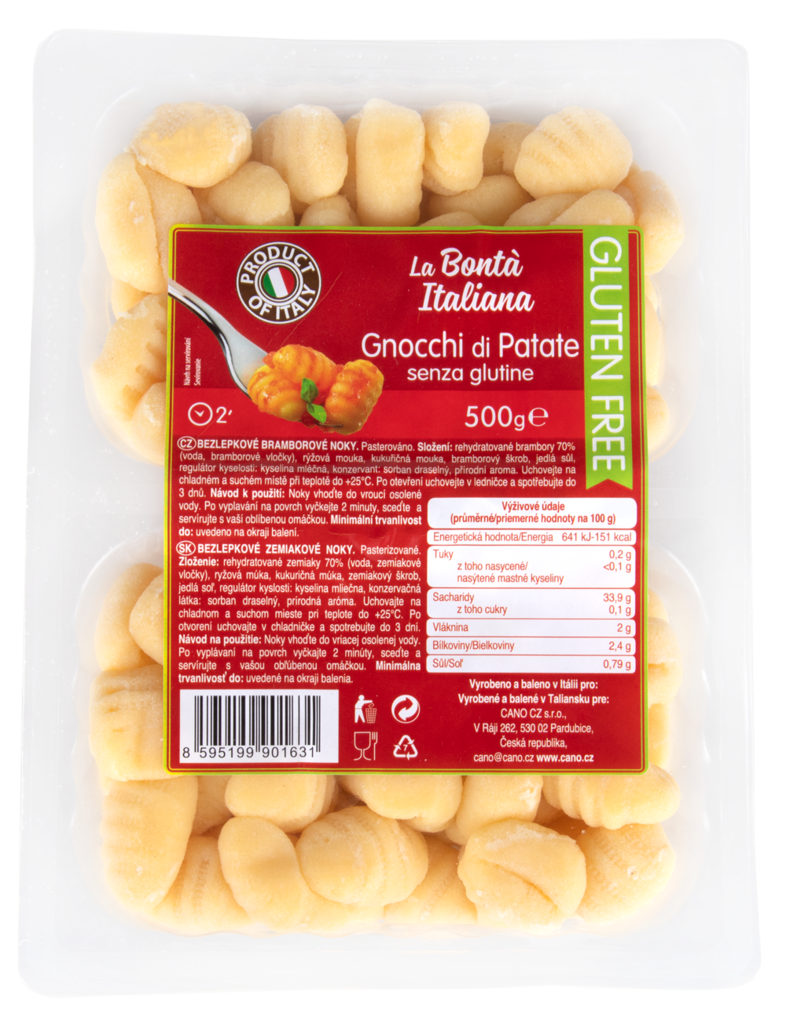 1-10057 Bezlepkové bramborové noky LA BONTA 500g