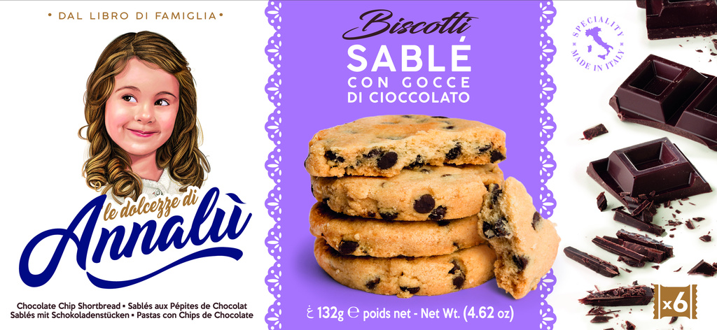 7-87012 Sablé čoko kousky 132g