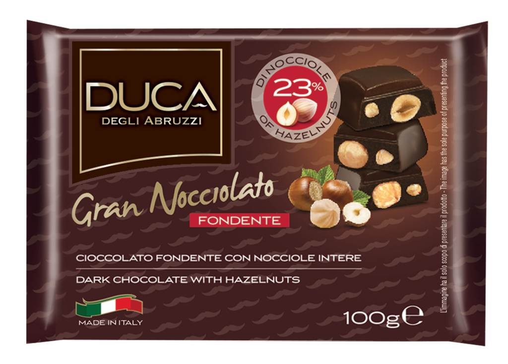 7-91012 grannocciolato oříšky 23% hořká DUCA 100g