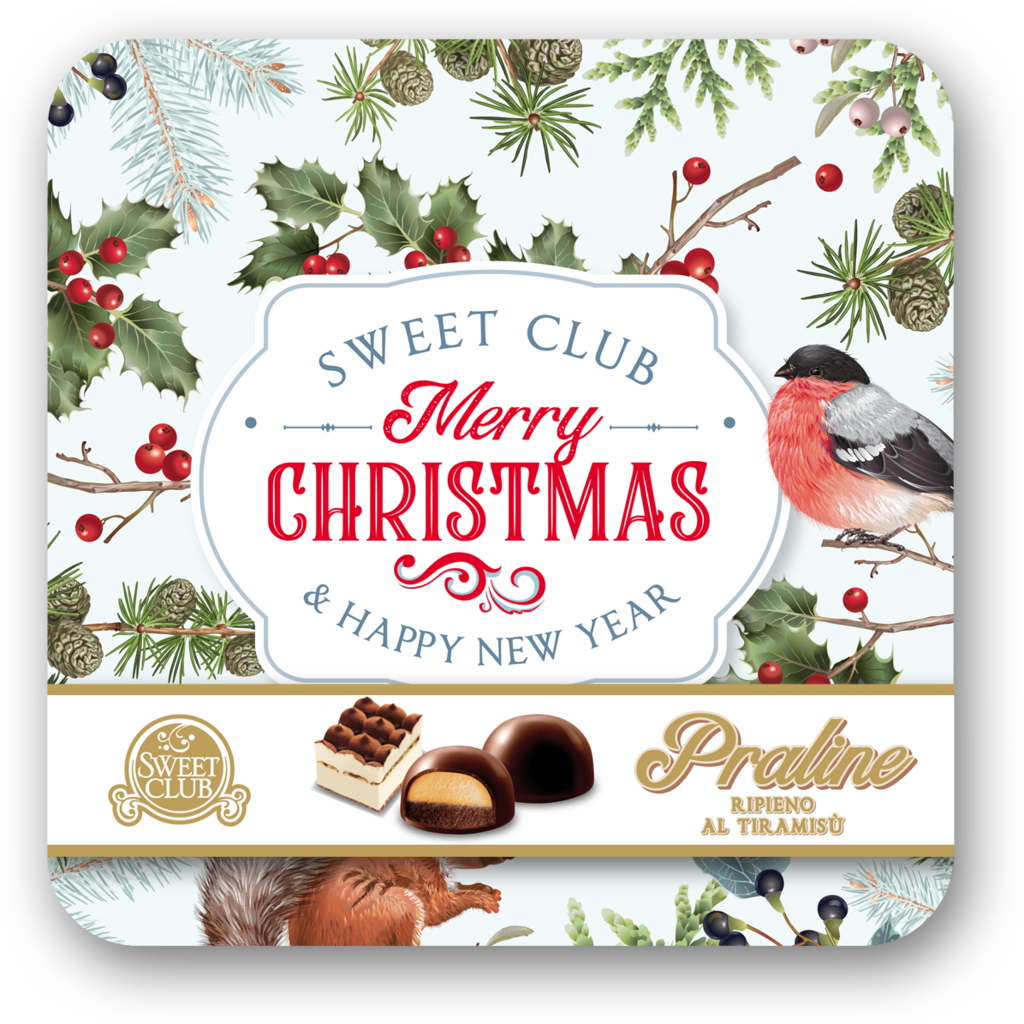 SCATOLA LATTA 2019 NATALE PRALINE TIRAMISU BIANCA