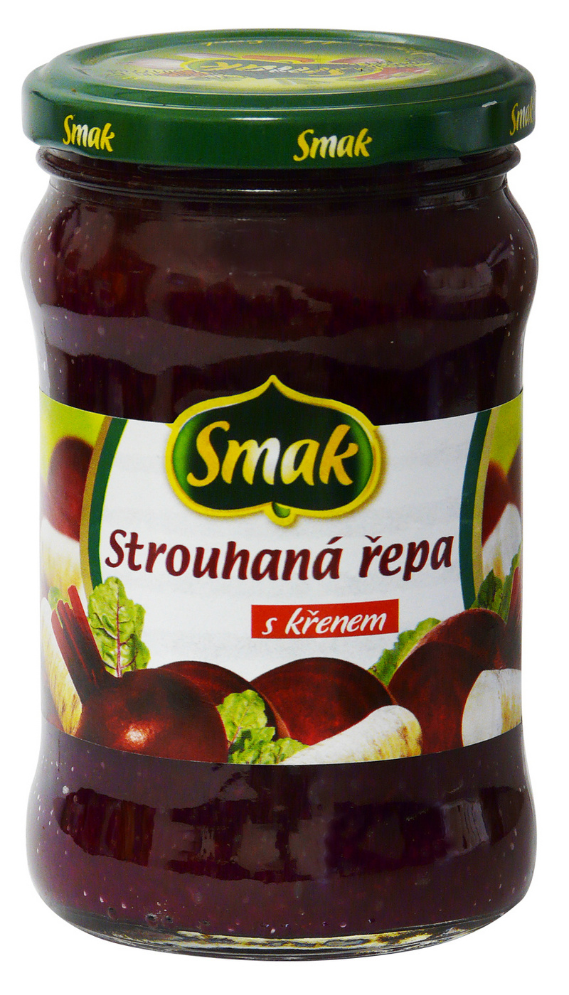 Strouhaná červená řepa s křenem ve sladkokyselém nálevu SMAK 290g