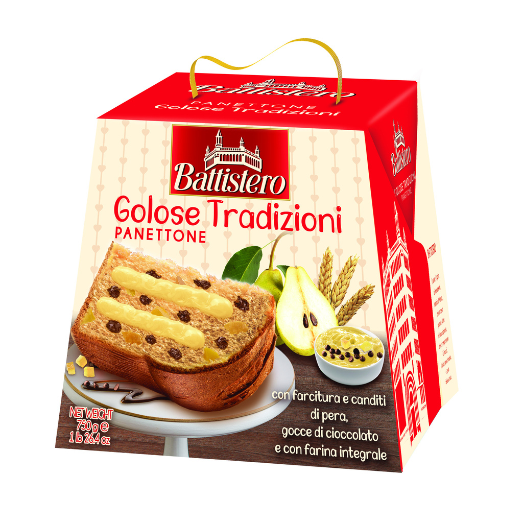 7-83047 Panettone Pera, gocce cioccolato 750g