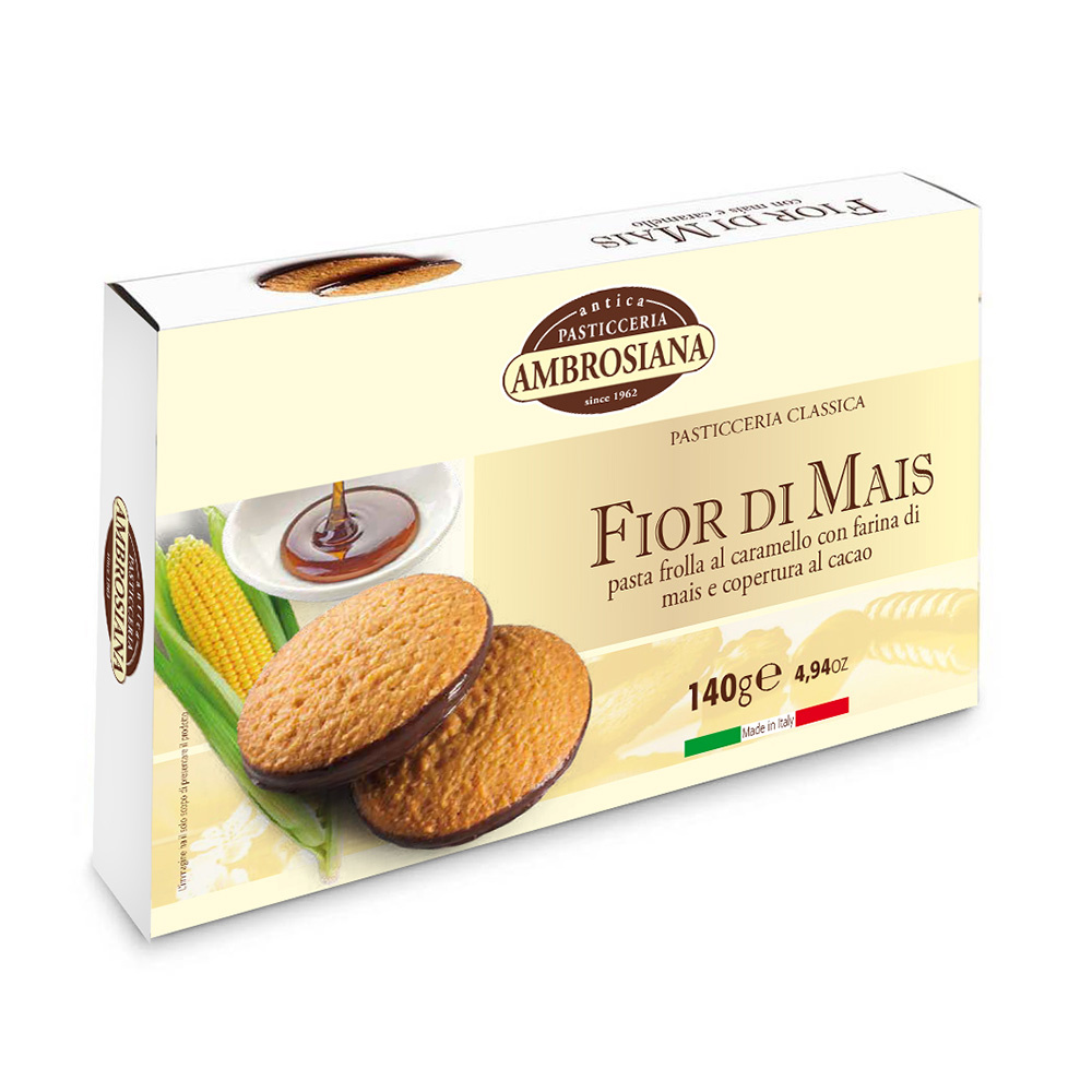 9-21004 Fior di mais sušenky s kukuřičnou moukou a karamelem 140g