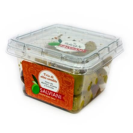 5-11010  Kořeněné barevné olivy SALVIANI 350g