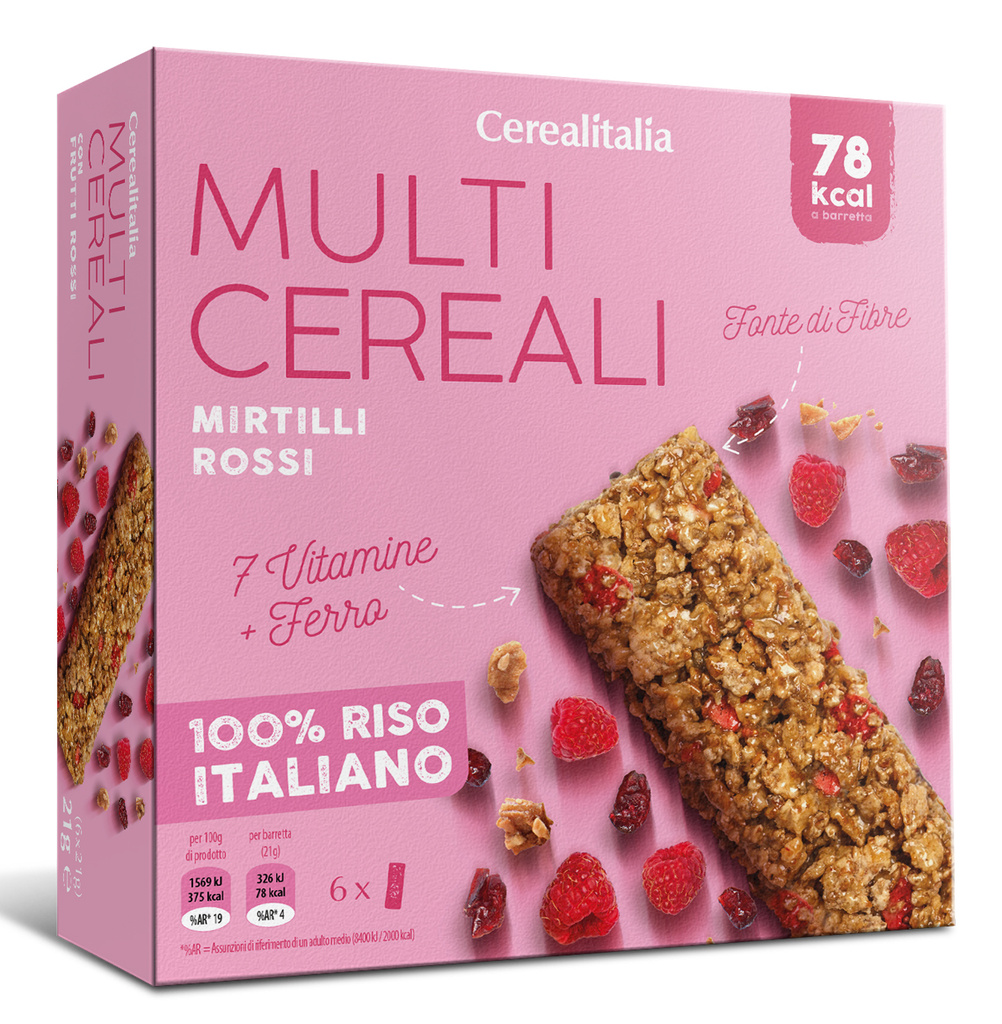 7-91112 Cereální tyčinky brusinky CEREALITALIA 126g