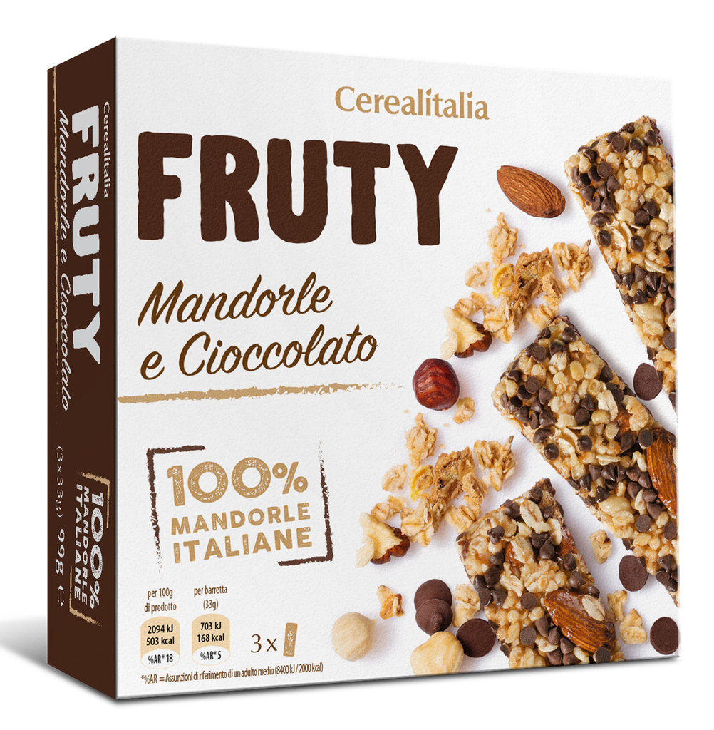 7-91116 Tyčinky Fruty mandlearašídyčokoláda CEREALITALIA 99g