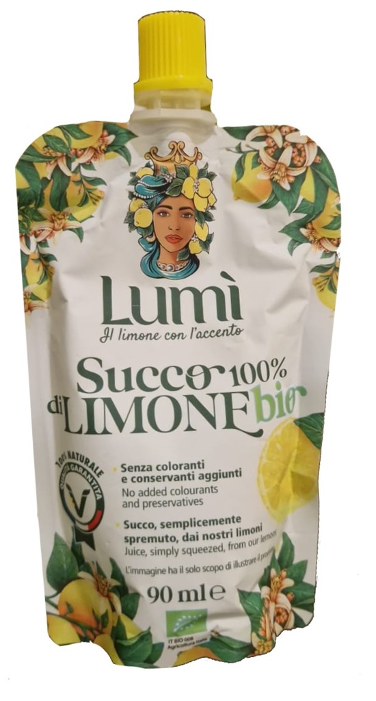 7-60006 Bio 100% šťáva ze sicilských citronů LUMÍ 90 ml