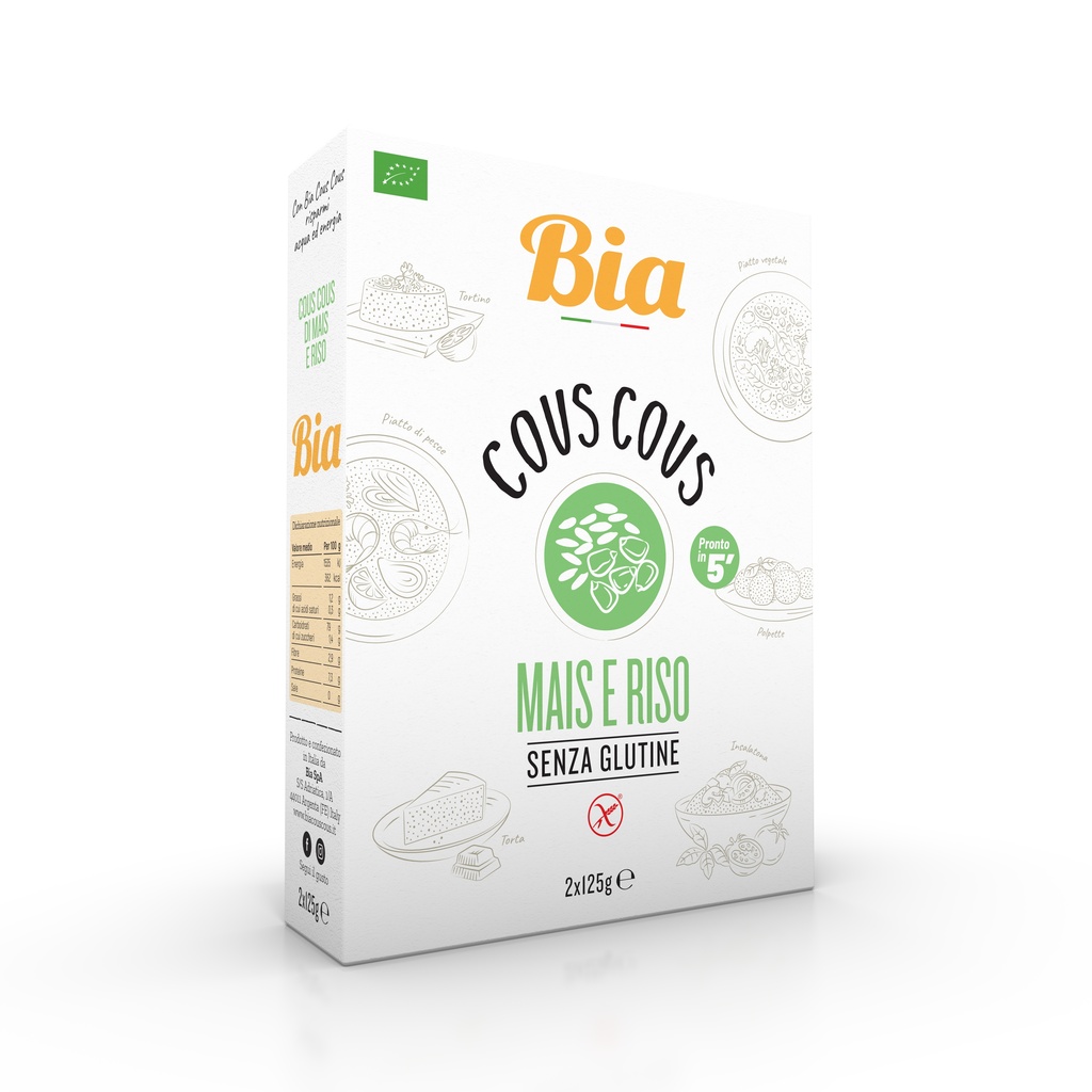 kuskus kukuřice rýže bez lepku BIA 2x125g