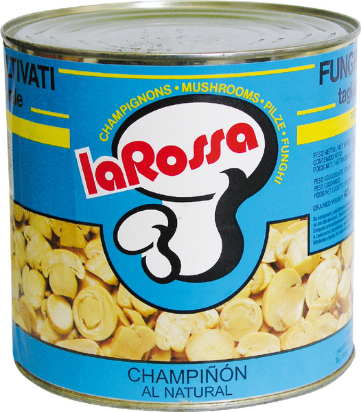 Krájené žampiony ve slaném nálevu LA ROSSA 2550g