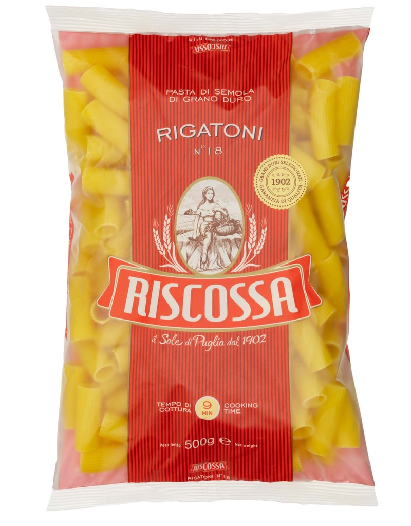1-20018 Rigatoni trubky RISCOSSA 500g