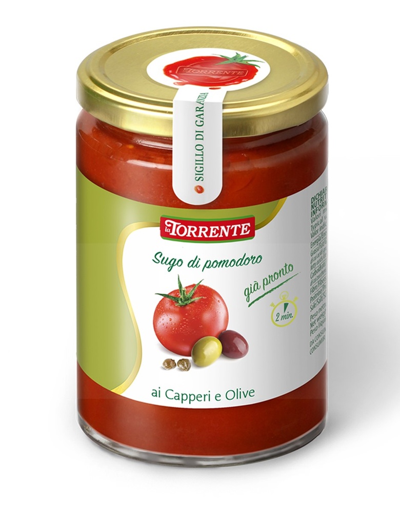 Sugo Capperi Olive omáčka kapary, olivy LA TORRENTE 330g