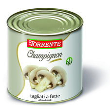 Žampiony krájené slaný nálev 2550g 