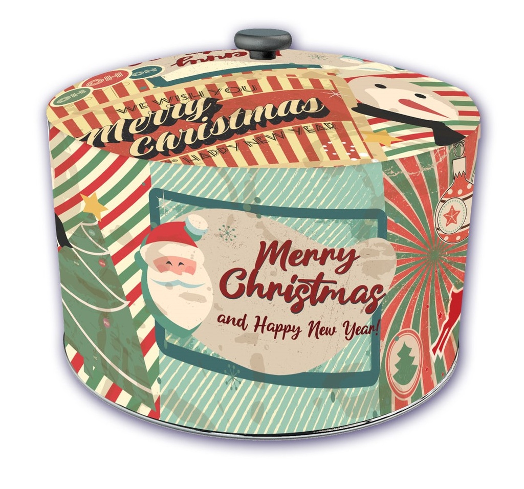 Panettone pruhovaná dóza CHRISTMAS SANTA 750g