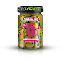 Zelené olivy růž. pepř/rozmarýn 300g