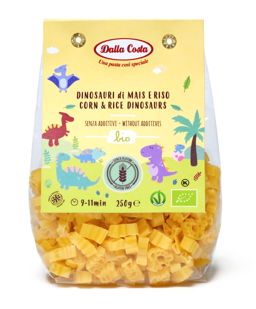 1-42140 Bio Dinosauři těstoviny bez lepku DALLA COSTA 250g