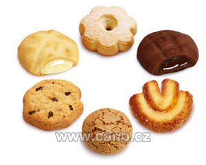 Mix 6 druhů sušenek v dóze Biscottiera VICENZI 600g