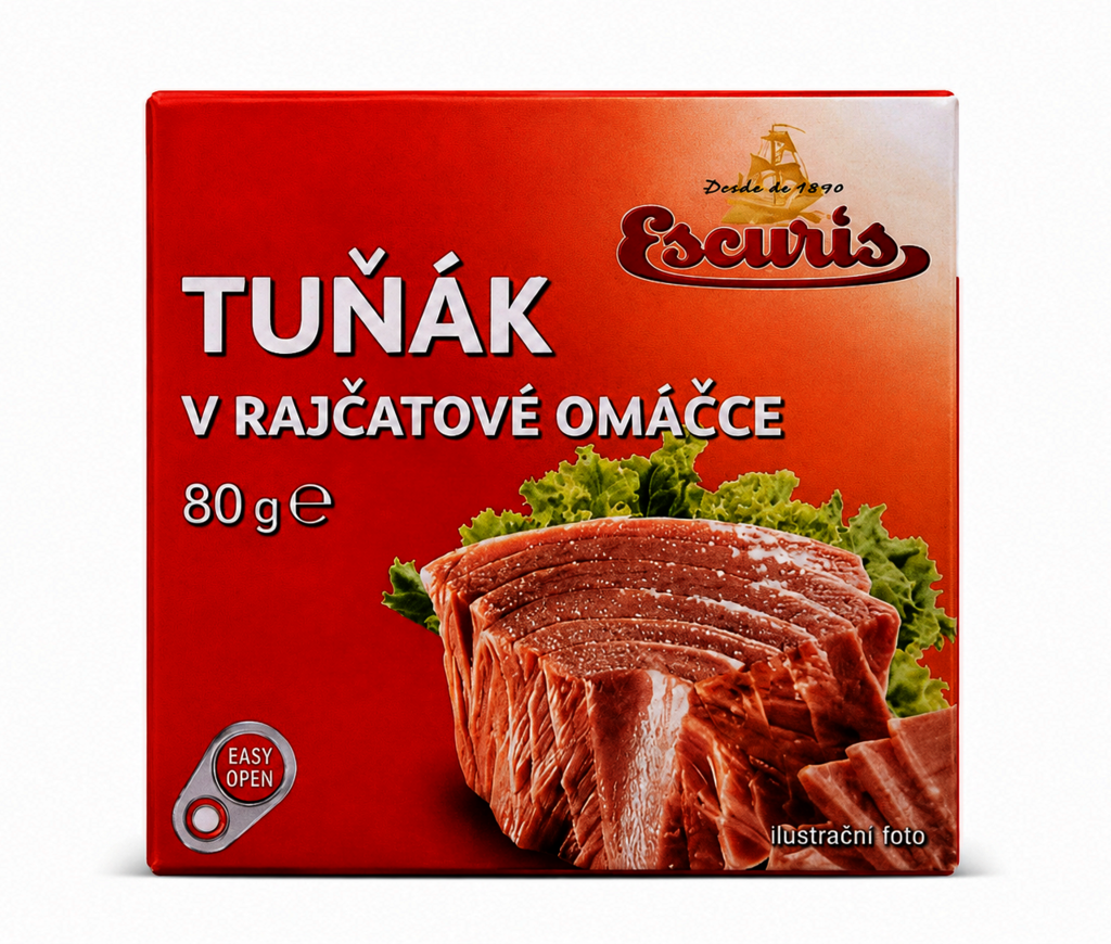 5-40000 Tuňák v rajčatové omáčce ESCURIS 80g_2026