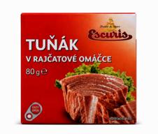 Tuňák v rajčatové omáčce ESCURIS 80g