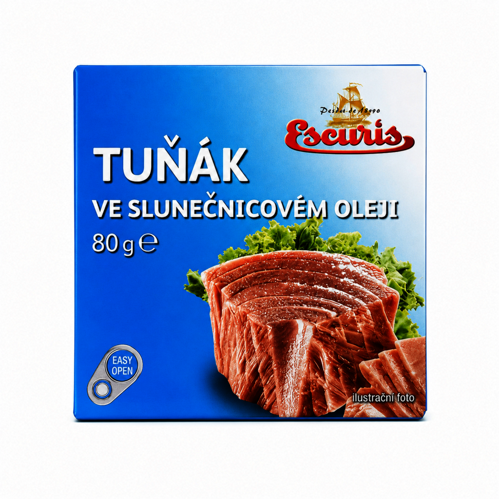 5-40001 Tuňák ve slunečnicovém oleji ESCURIS 80g_2026