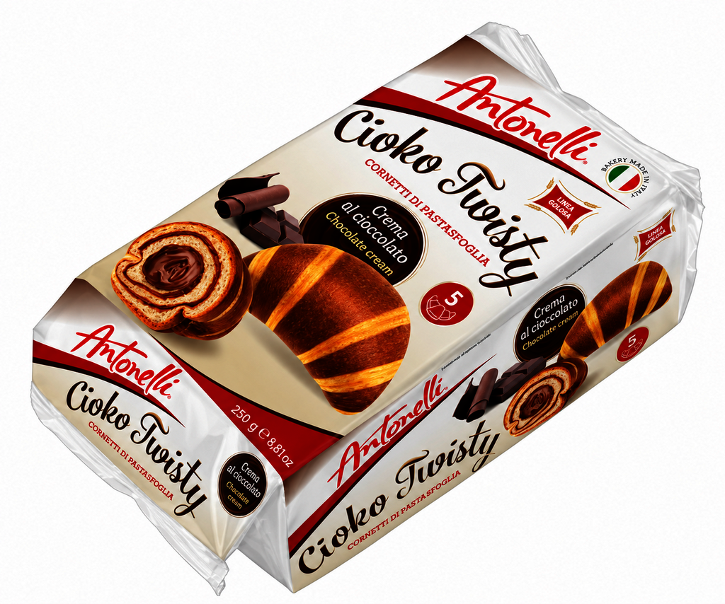 8-80046 Croissant čoko twisty 5ks ANTONELLI 250g