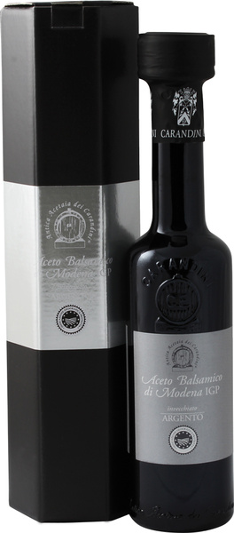 Balzamikový ocet (balsamico) z Modeny IGP Invecchiato Argento CARANDINI 250 ml