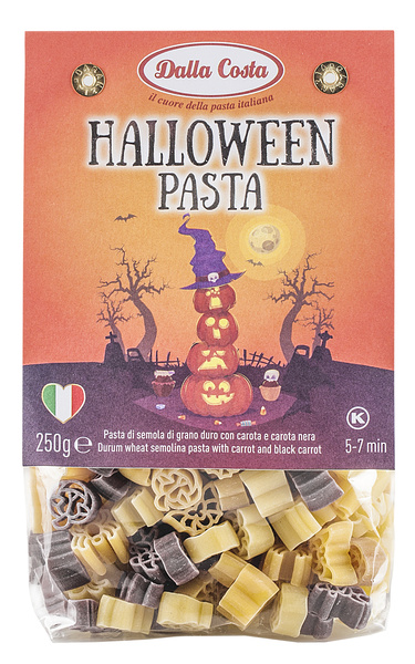 Halloween pasta - těstoviny semolinové, mrkvové, černá mrkev DALLA COSTA 250g