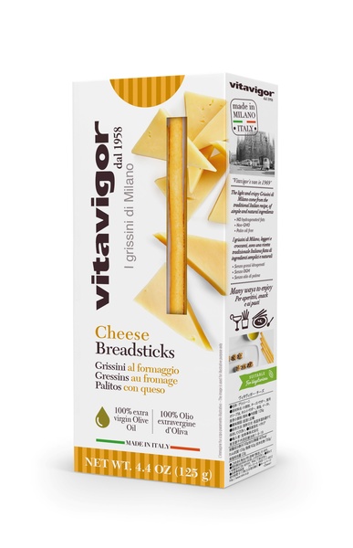 Grissini - sýrové tyčinky s extra panenským olivovým olejem VITAVIGOR 125g