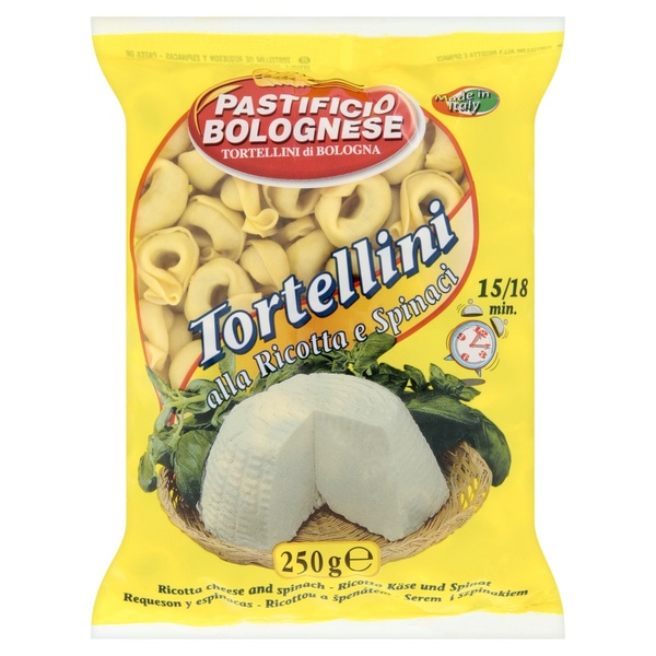 Sušené tortellini plněné ricottou a špenátem PASTIFICIO BOLOGNESE 250g