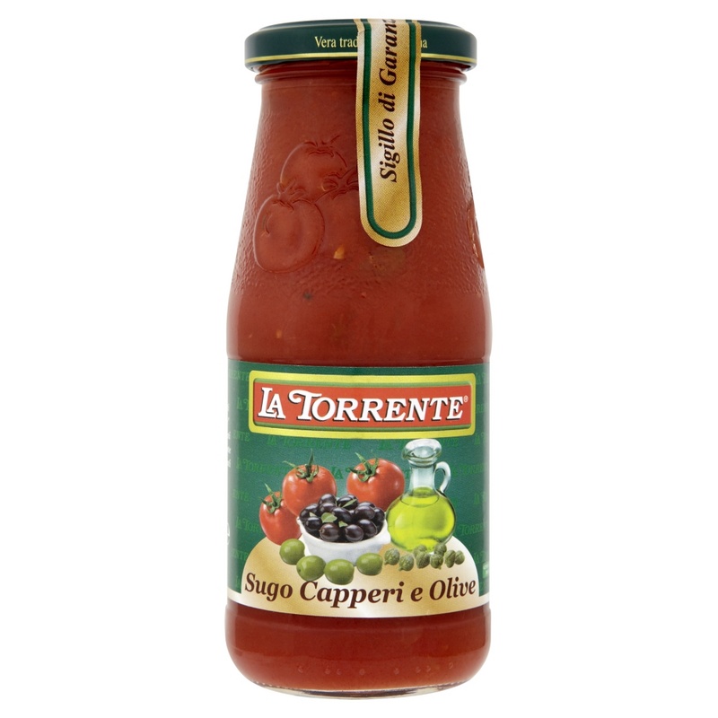 Sugo ai Capperi e Olive - rajčatová omáčka s kapary a olivami LA TORRENTE 360g