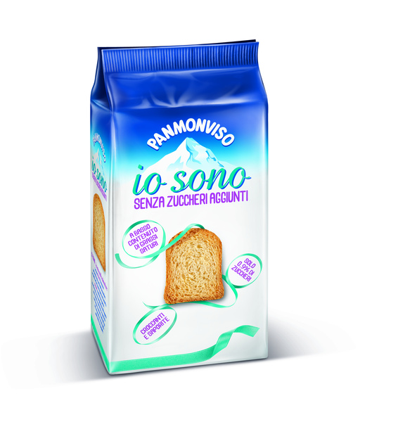 Fette biscottate Io sono - suchary bez přidaného cukru se sladidlem PANMONVISO 270g