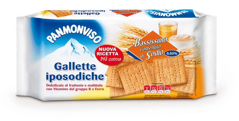 Gallette iposodiche - sušenky s velmi nízkým obsahem sodíku 0,02% PANMONVISO 200g