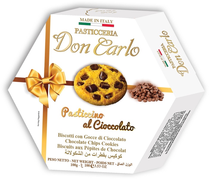 Pasticcino al Cioccolato - sušenky s kousky čokolády DON CARLO 100 g 