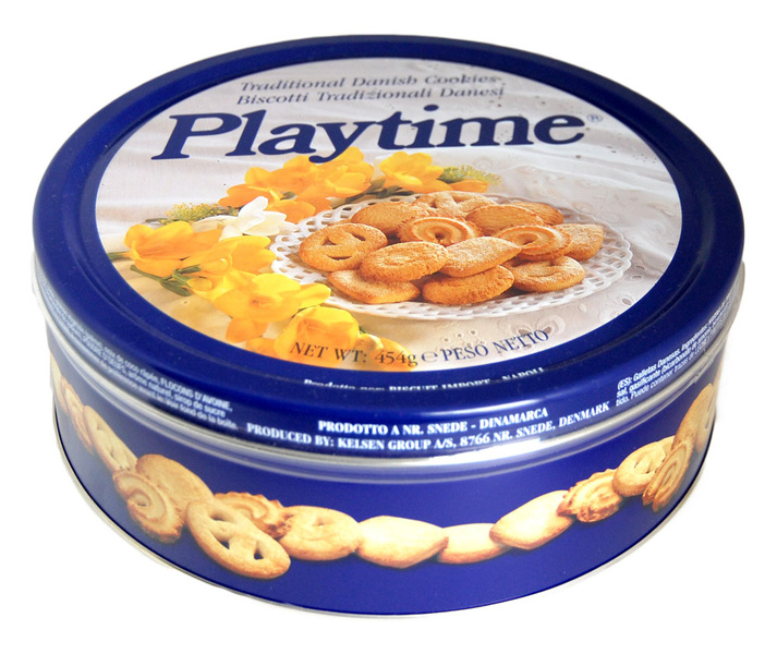 Danish cookies - dánské sušenky v dóze PLAYTIME 454 g