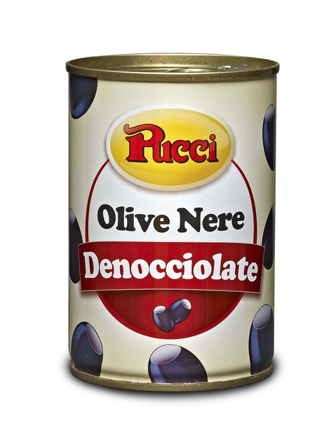 Černé olivy bez pecky ve slaném nálevu PUCCI 400g