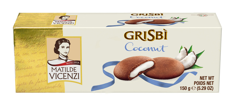 Grisbí coconut cream - sušenky s kokosovou náplní VICENZI 150g