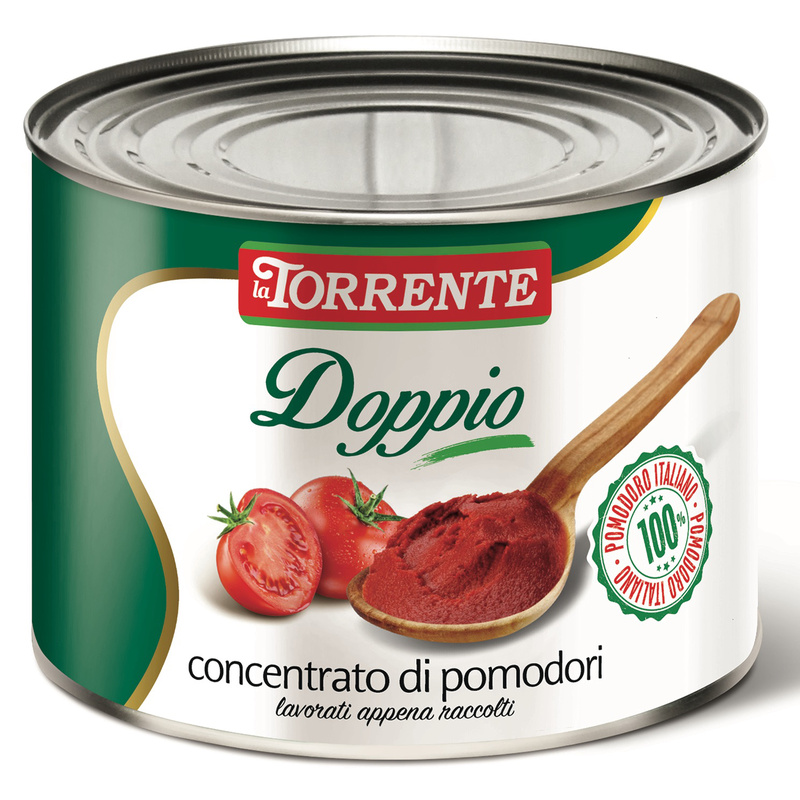 Doppio concentrato di pomodori - rajčatový protlak dvakrát koncentrovaný 28/30% LA TORRENTE 2200g