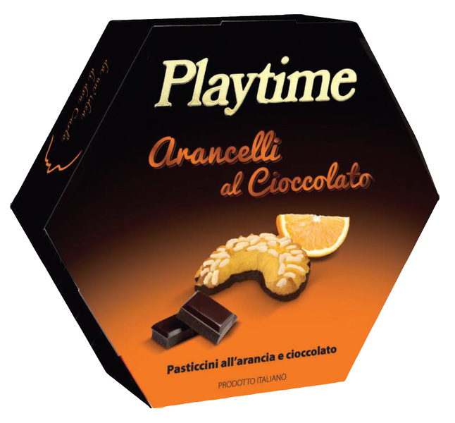Arancelli al Cioccolato - sušenky s pomerančovou příchutí v čokoládě DON CARLO 250 g