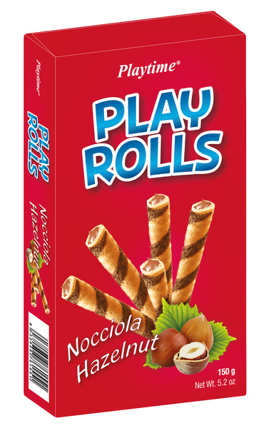 Play Rolls Nocciola - trubičky plněné lískooříškovou náplní PLAYTIME 150 g